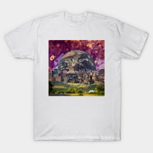 A Cosmic Collage of Stars and Skyscrapers T-Shirt